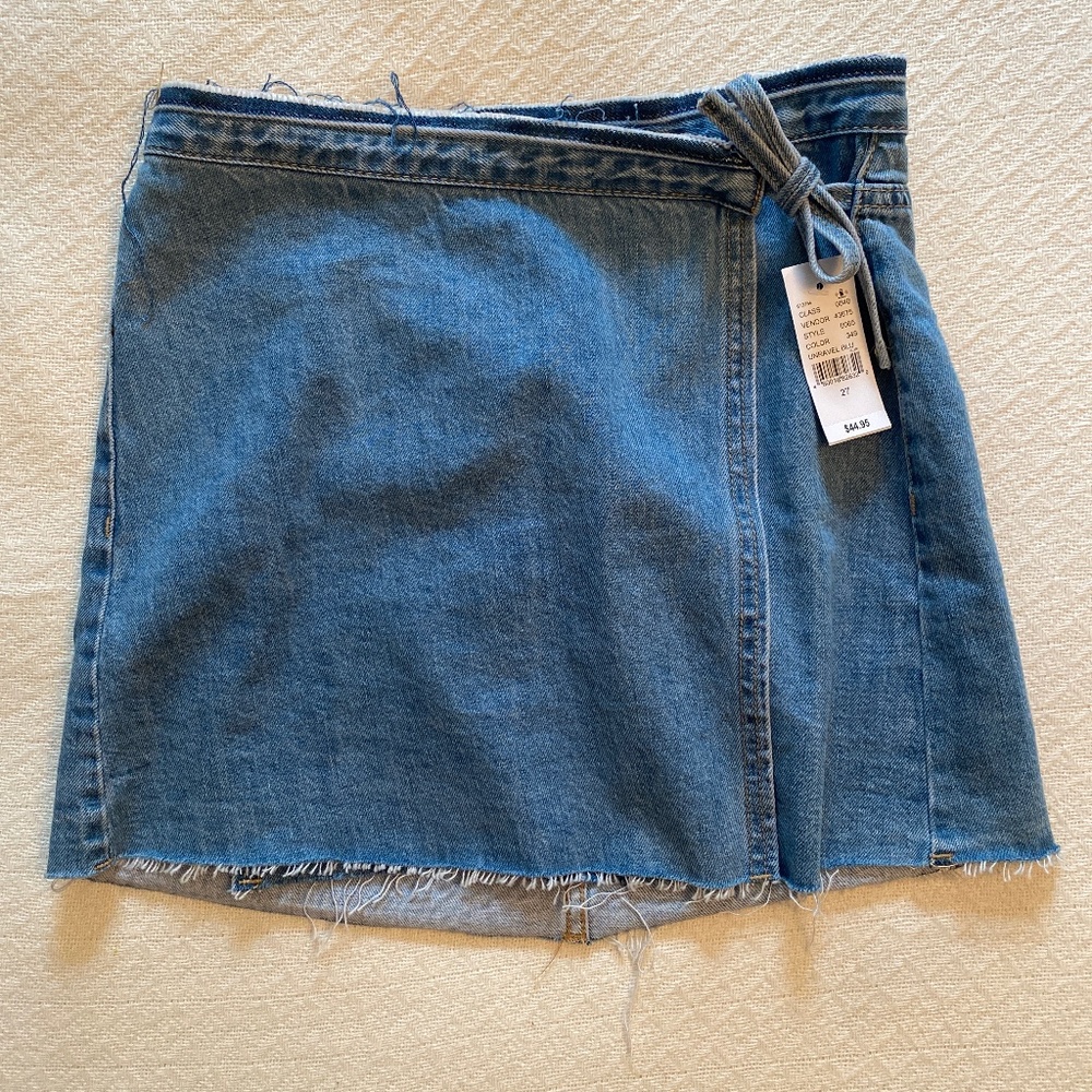 Wraparound Denim Skirt